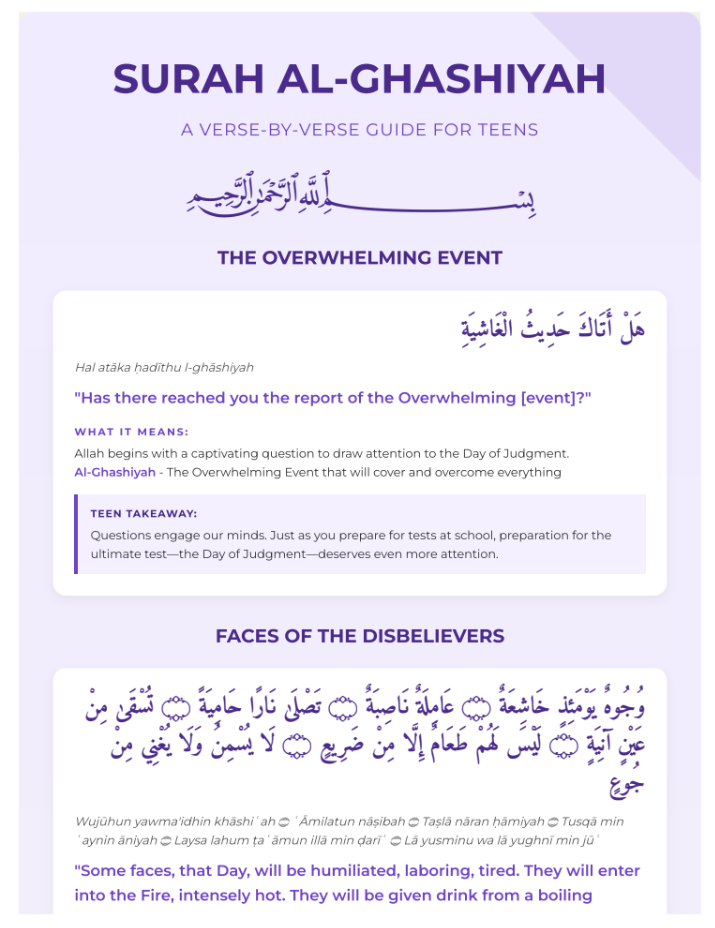 Juz Amma: A verse-by-verse tafseer guide for teens
