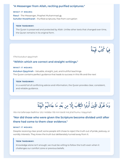 Juz Amma: A verse-by-verse tafseer guide for teens