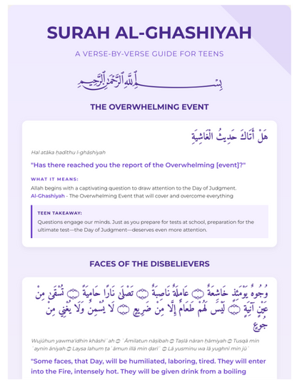 Juz Amma: A verse-by-verse tafseer guide for teens